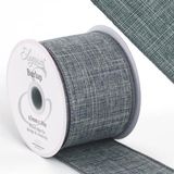 Eleganza Wired Edge Burlap 63mm x 10m Grey No.81 - Ribbons